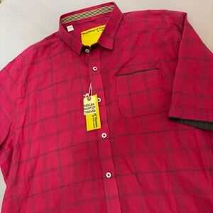Descendant of Thieves Button Down Mens XL Red New Small Batch Plaid Shirt